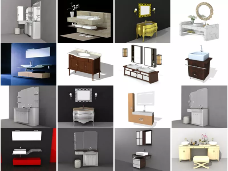 Top 16 Bathroom Vanity 3D Models Most Viewed 2022
