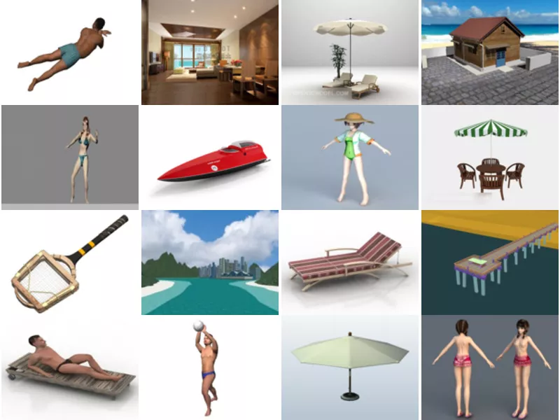Top 16 Beach 3D Models Most Popular 2022