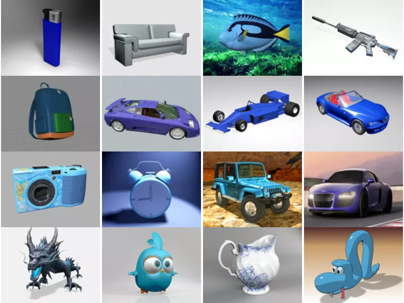 Top 16 Blue 3D Models Newest 2022