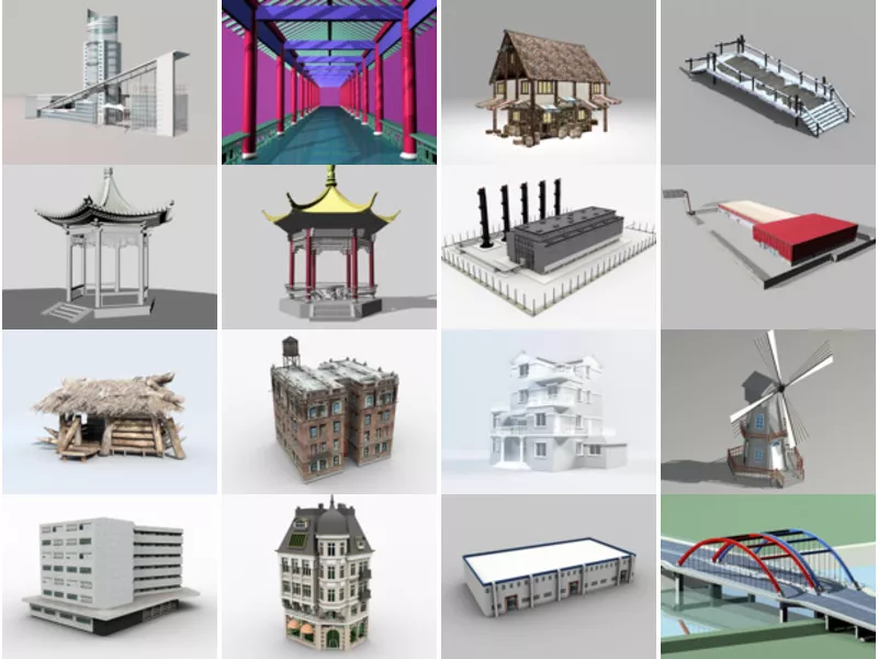 Top 16 Building 3D Models Newest 2022