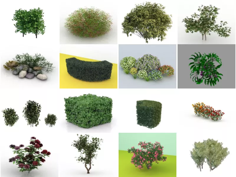 Top 16 Bushes 3D Models for Free Most Popular 2022