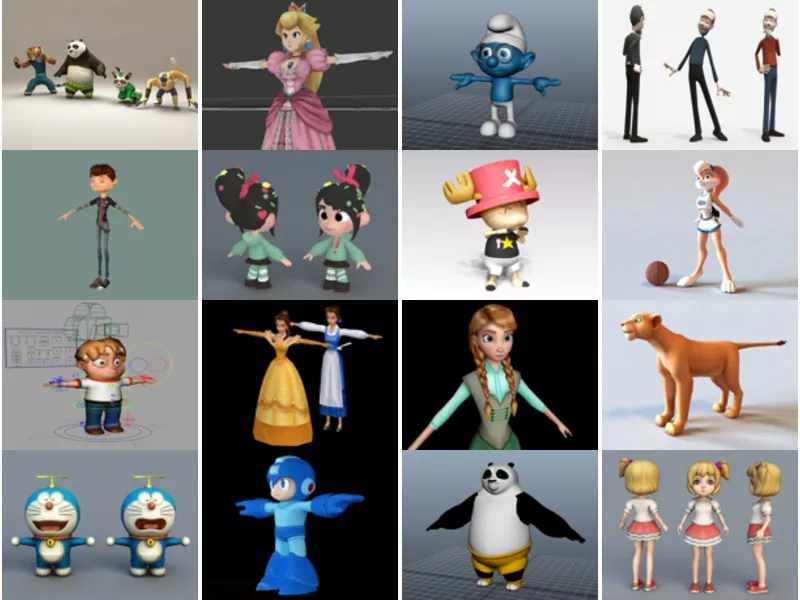 Top 16 Cartoon Character 3D Models for Rendering Most Popular 2022