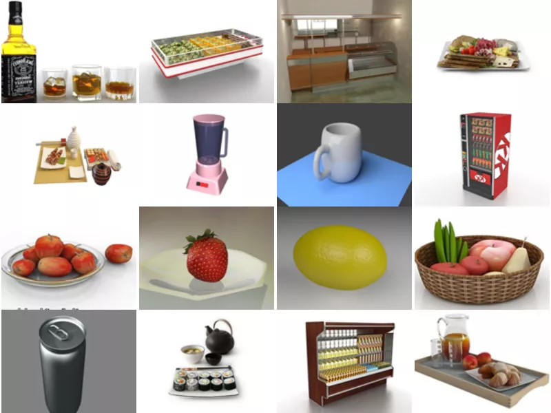 Top 16 Food Objects 3D Models Most Viewed 2022