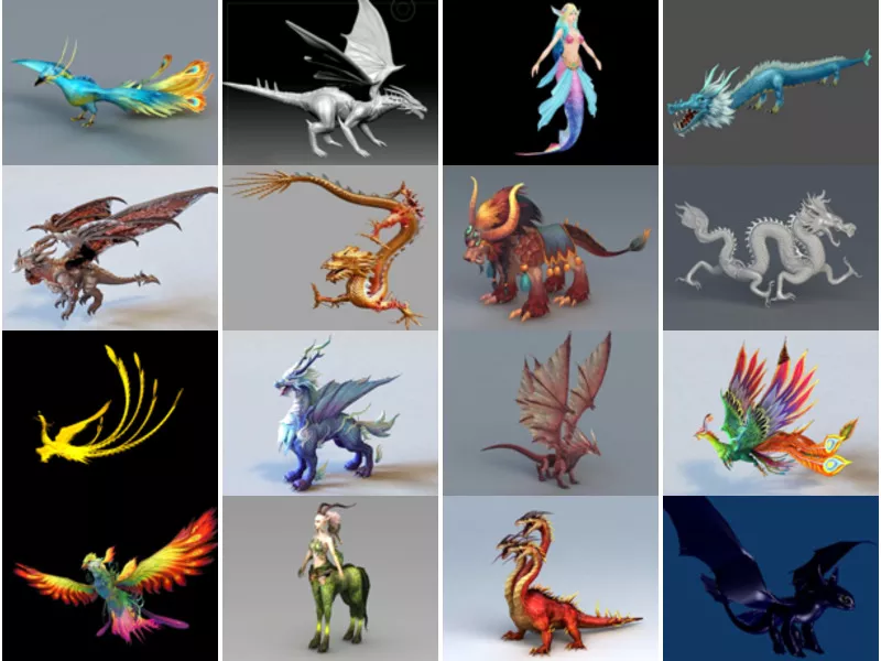 Top 16 Legendary Creature 3D Models Resources Most Viewed 2022