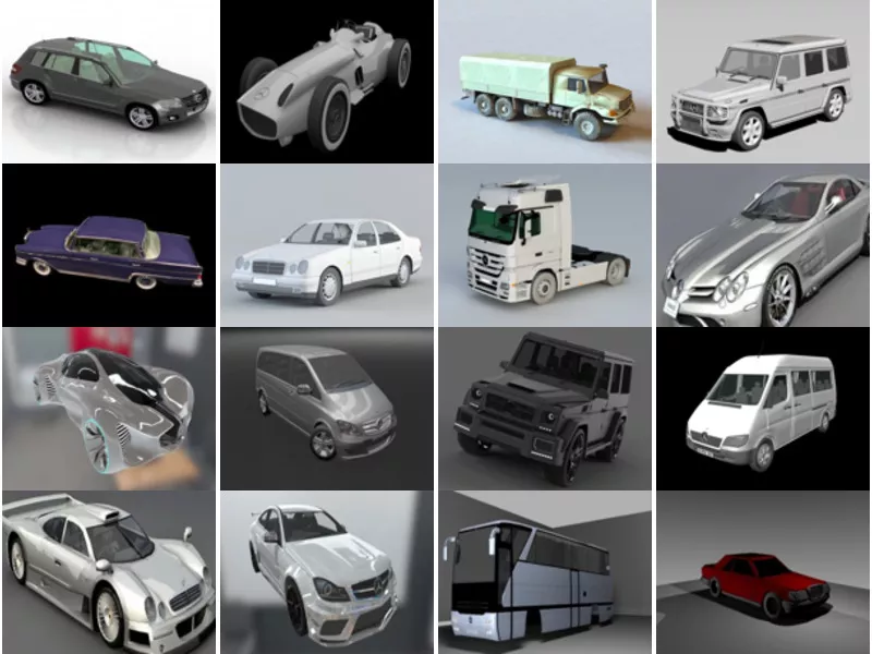 Top 16 Mercedes Benz 3D Models Most Popular 2022