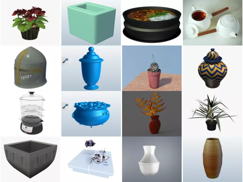 Top 16 Obj Pot 3D Models Stuff Newest 2022