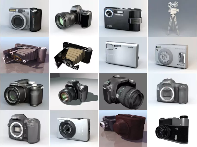 Top 16 Photographic Equipment 3D Models Most Viewed 2022
