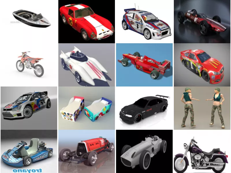 Top 16 Racing 3D Models for Free Most Viewed 2022