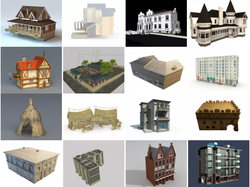 Top 16 Residential Building 3D Models for Rendering Most Popular 2022