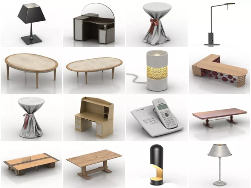Top 16 Table 3D Models Latest 2022