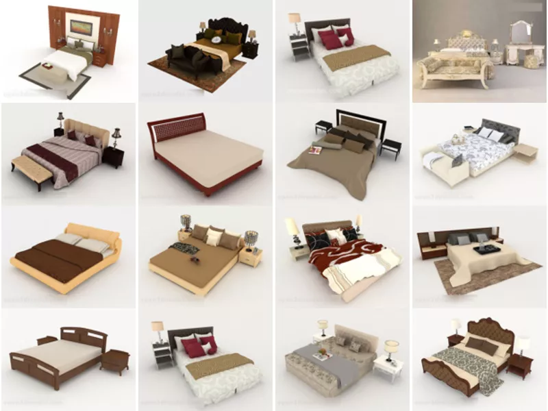 Top 17 3ds Max Bedding 3D Models for Free Newest 2022