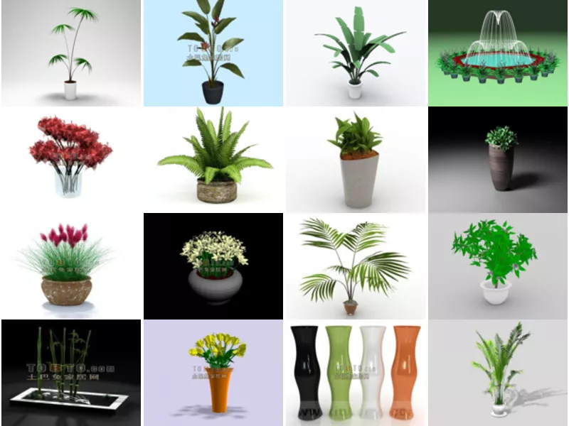 Top 17 3ds Max Potted 3D Models for Rendering Most Recent 2022