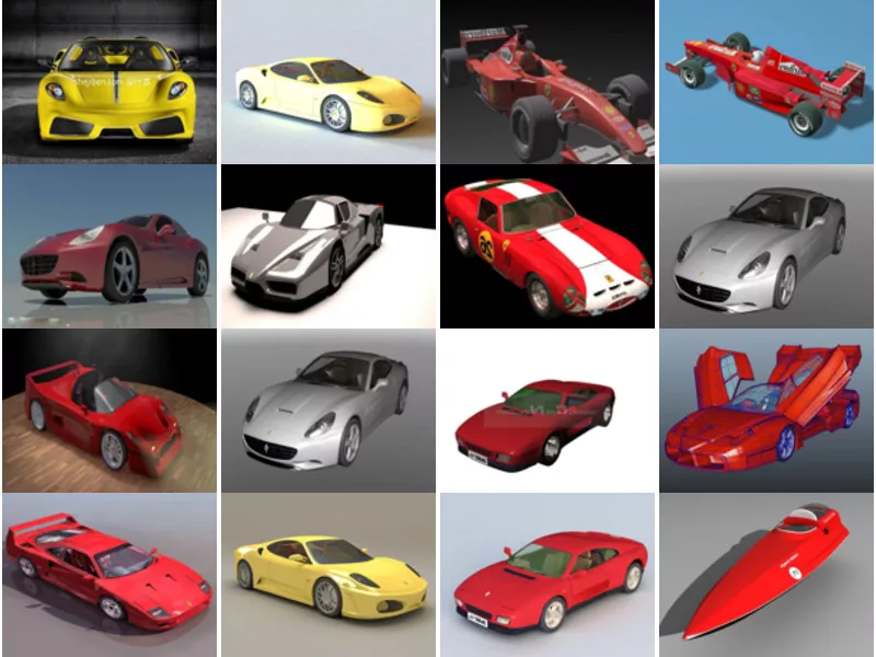 Top 17 Ferrari Sport Car 3D Models for Rendering Most Recent 2022