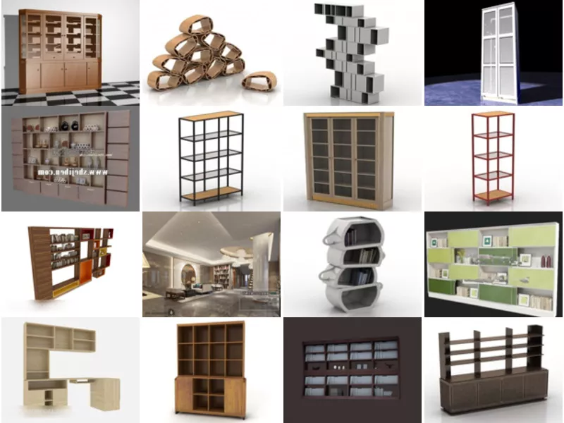 Top 17 Bookcase 3D Models Most Viewed 2022