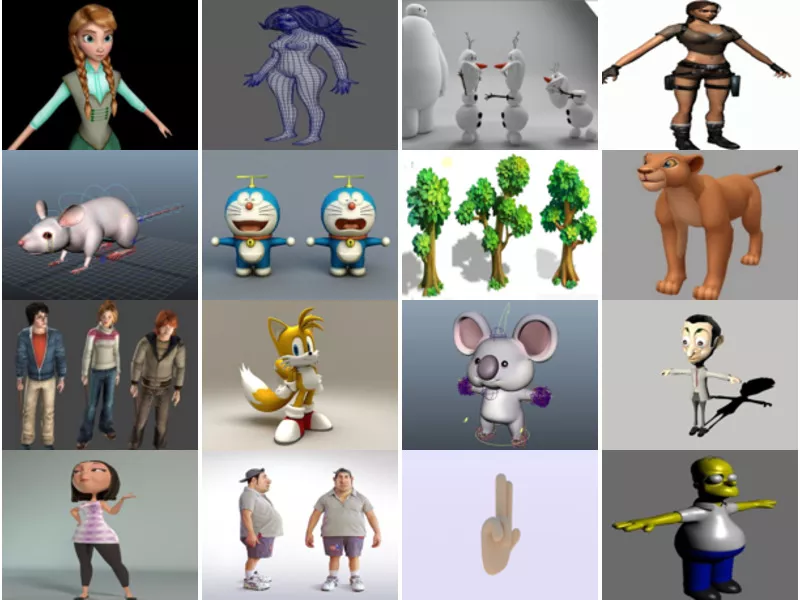 Top 17 Cartoon 3D Models Most Viewed 2022