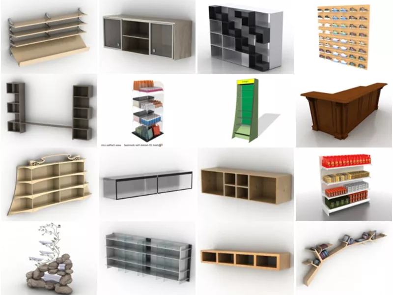 Top 17 Shelf 3D Models for Design Most Viewed 2022