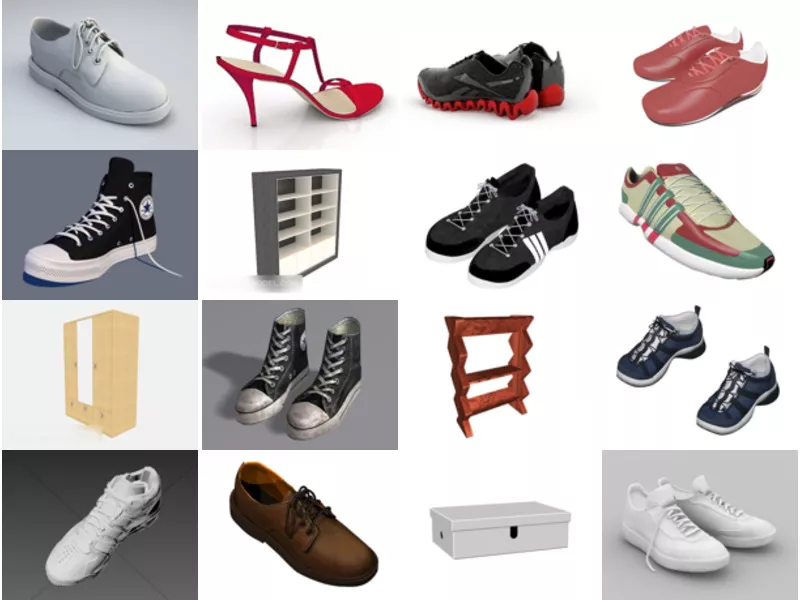 Top 17 Shoe 3D Models for Rendering Most Popular 2022