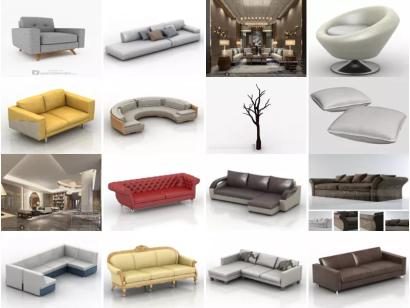 Top 17 Sofa 3D Models Resources Most Viewed 2022