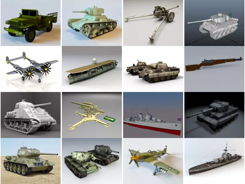 Top 17 Wwii 3D Models Most Viewed 2022