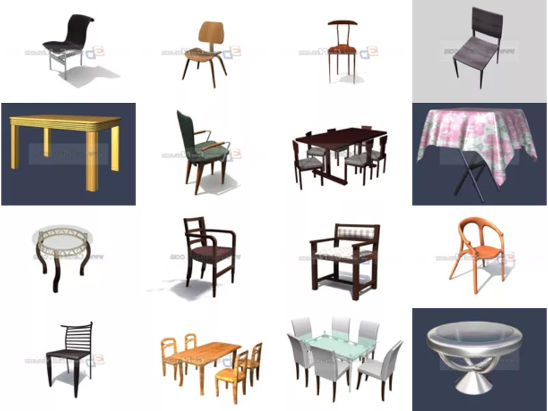 Top 18 3ds Max Dining Room Furniture 3D Models Resources Most Recent 2022