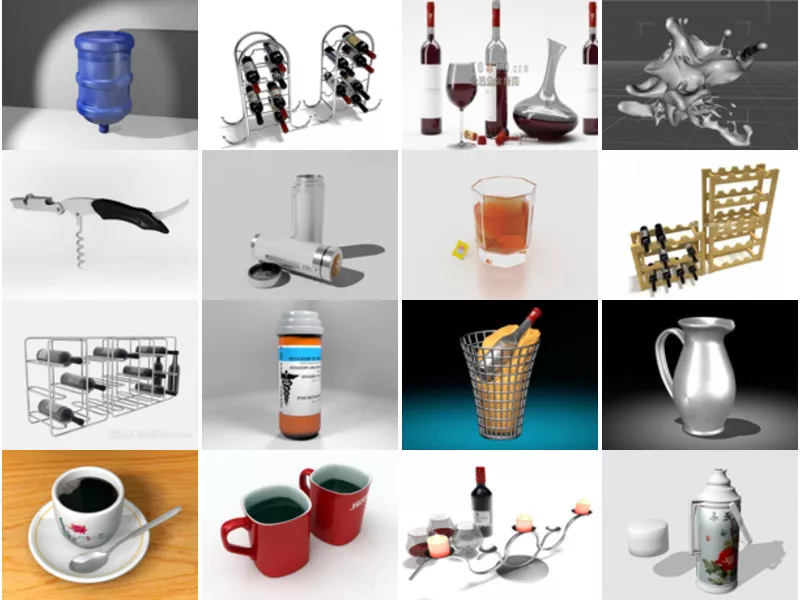 Top 18 3ds Max Drink 3D Models for Design Newest 2022