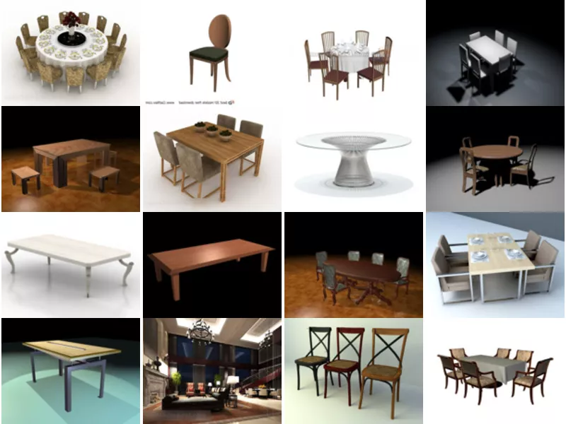 Top 18 Dining 3D Models Most Popular 2022