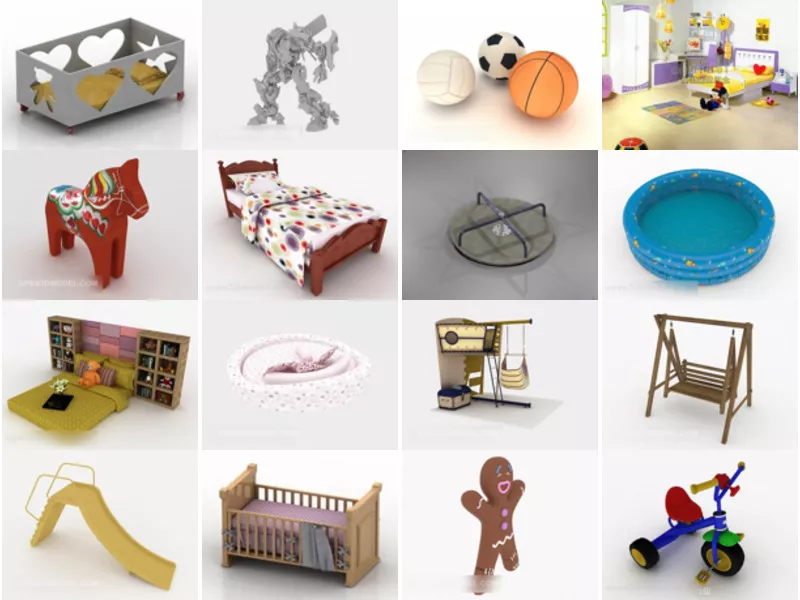 Top 18 Childrens 3D Models for Rendering Most Popular 2022