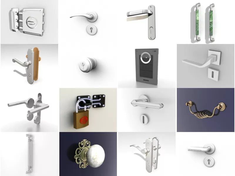 Top 18 Door Hardware 3D Models Most Viewed 2022