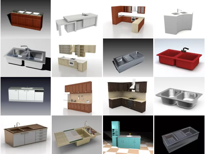 Top 18 Kitchen Sink 3D Models Most Viewed 2022