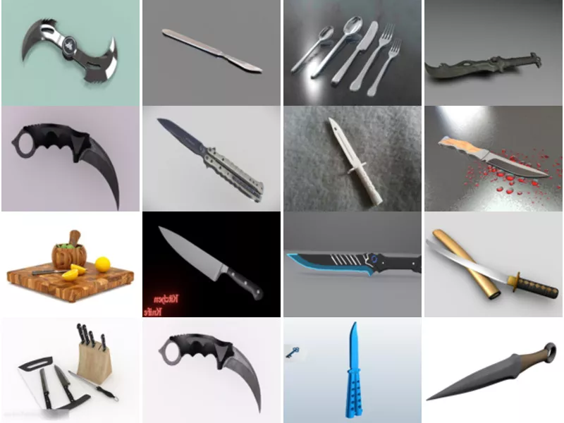 Top 18 Knife 3D Models Resources Most Popular 2022