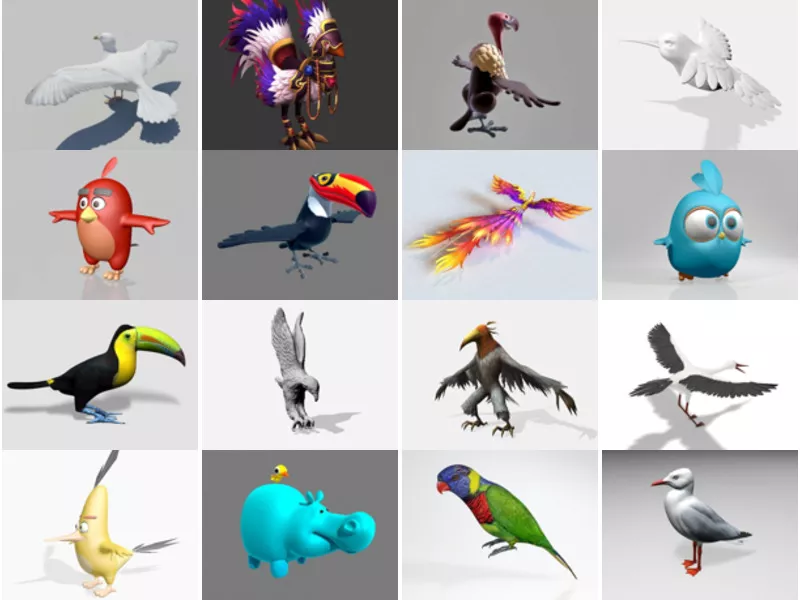 Top 18 Obj Birds 3D Models for Free Latest 2022