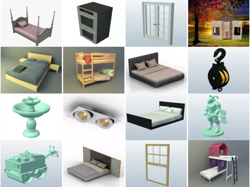 Top 18 Obj Double 3D Models for Design Newest 2022