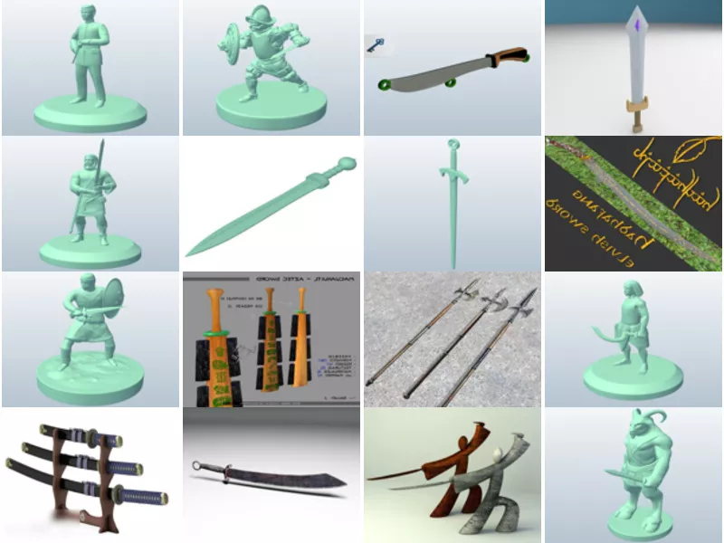 Top 18 Obj Sword 3D Models for Design Newest 2022