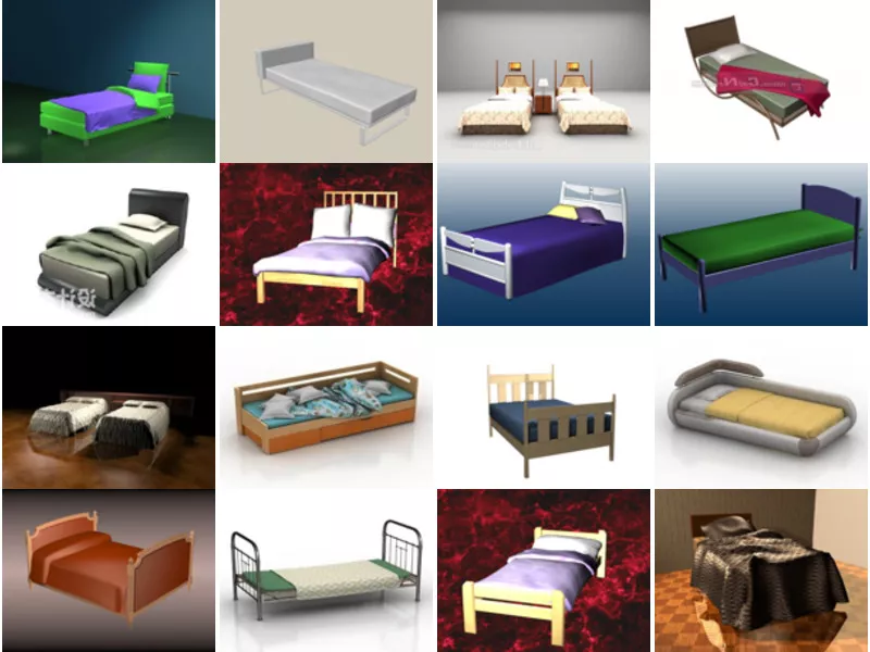 Top 18 Single Bed 3D Models for Free Most Viewed 2022