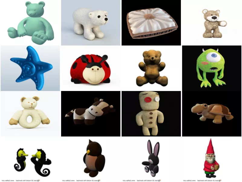 Top 18 Stuffed 3D Models Most Viewed 2022
