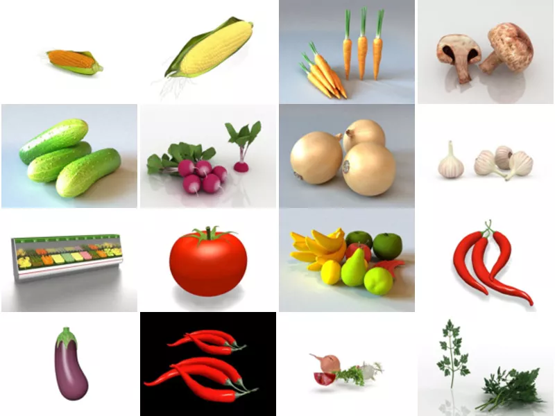Top 18 Vegetable 3D Models Stuff Most Popular 2022