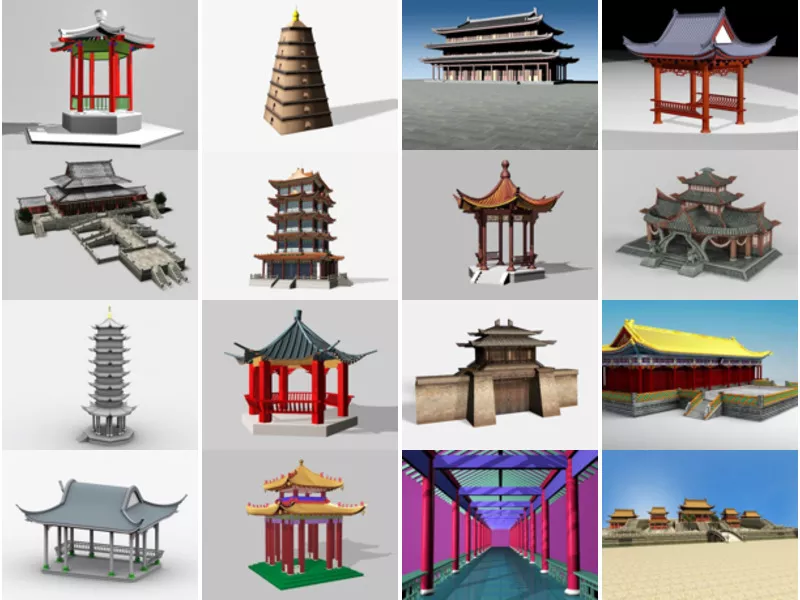 Top 19 3ds Max Chinese Architecture 3D Models Newest 2022