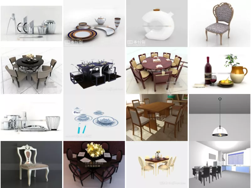 Top 19 3ds Max Dining 3D Models for Free Latest 2022