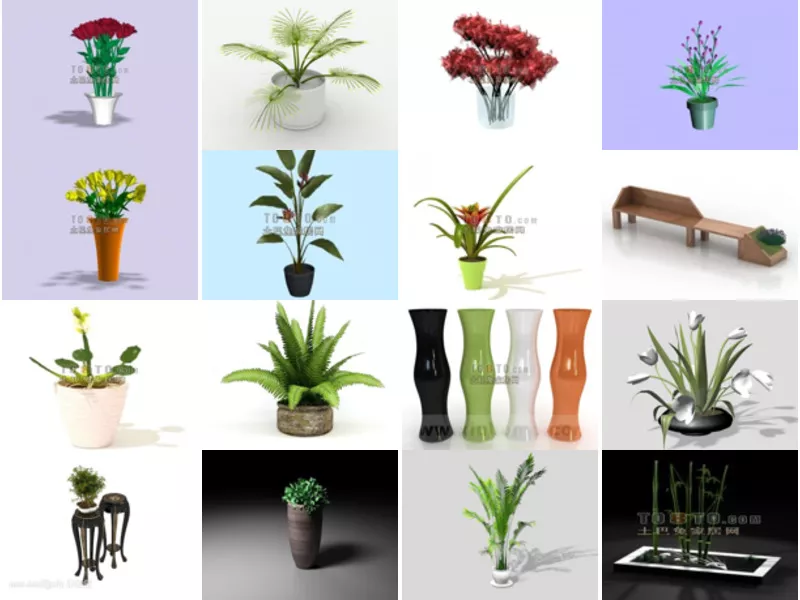Top 19 3ds Max Potted 3D Models Latest 2022