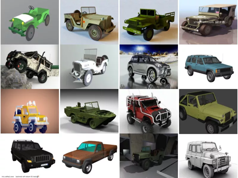Top 19 Jeep 3D Models for Design Most Recent 2022