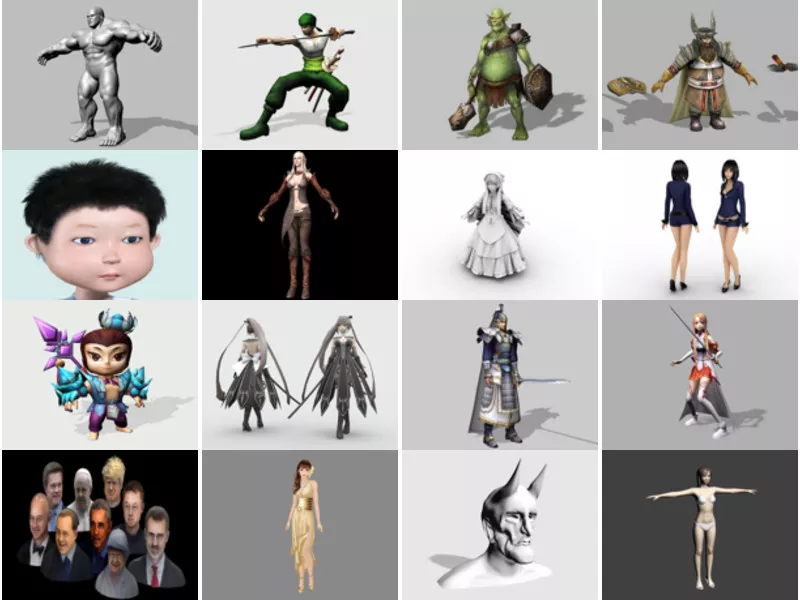 Top 19 People 3D Models for Free Newest 2022