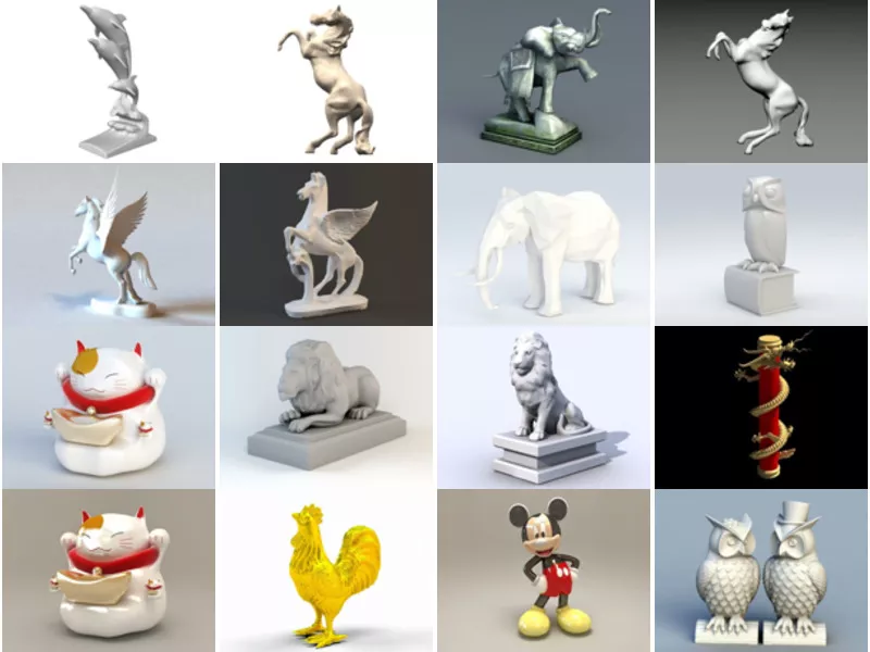 Top 19 Animal Statue 3D Models Most Popular 2022