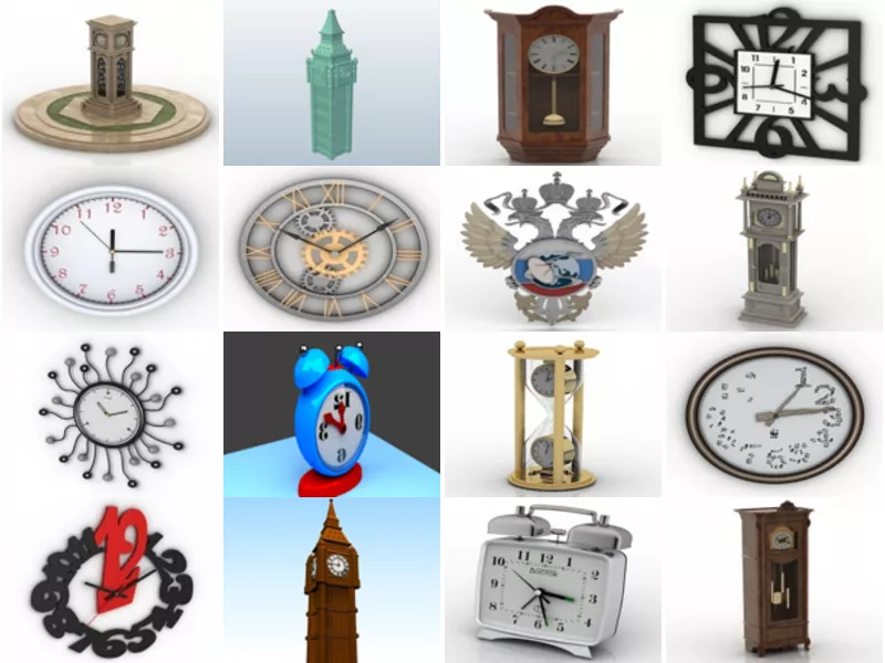 Top 19 Clock 3D Models Most Popular 2022