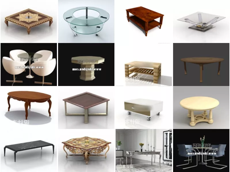 Top 19 Coffee Table 3D Models for Rendering Most Popular 2022