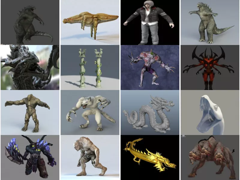 Top 19 Fantasy Animals 3D Models for Free Most Viewed 2022