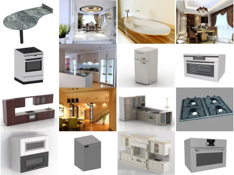 Top 19 Kitchen Equipment 3D Models Most Popular 2022
