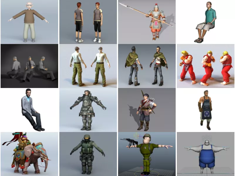 Top 19 Man Characters 3D Models Most Viewed 2022