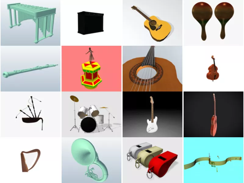 Top 19 Obj Music 3D Models for Free Latest 2022
