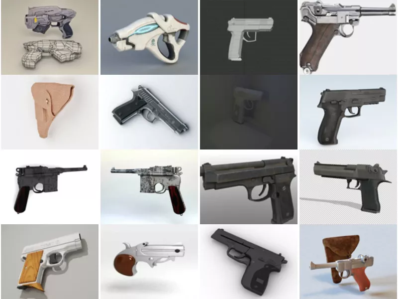 Top 19 Pistol 3D Models Most Popular 2022