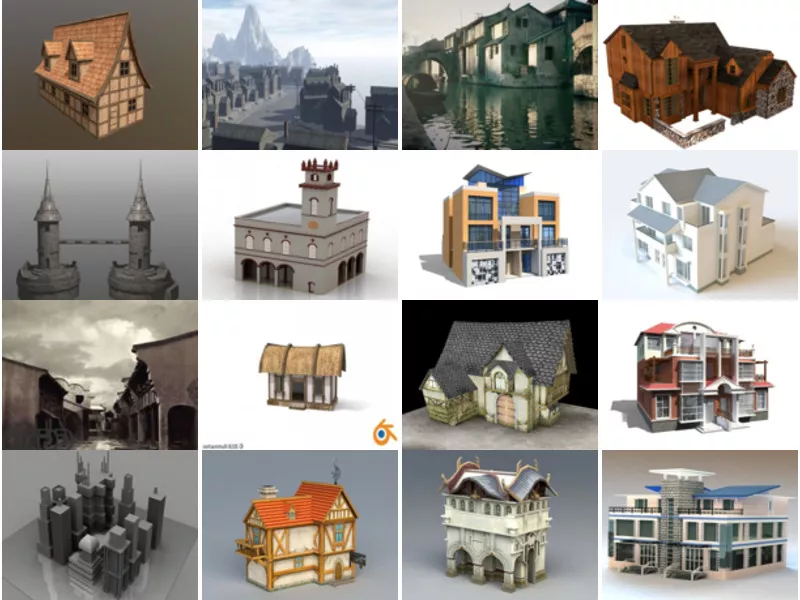 Top 19 Town 3D Models Stuff Most Popular 2022